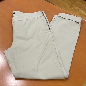 Zara Tan Chinos Straight Leg Cotton Blend